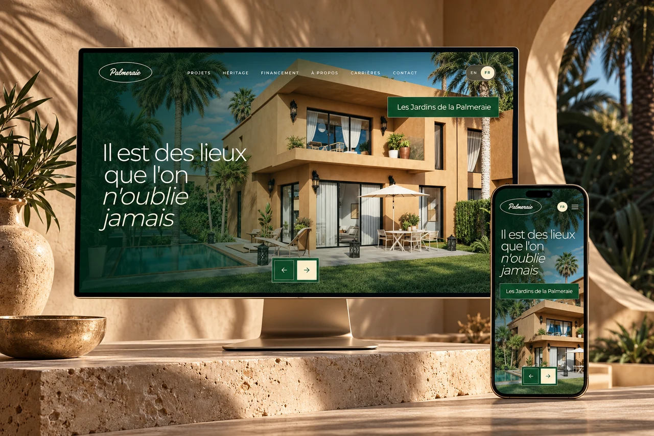 Palmeraie Immobilier — Property discovery & lead generation